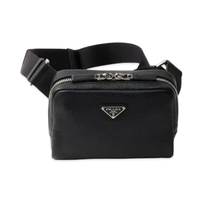 PRADA Leather Shoulder Bag "Black"