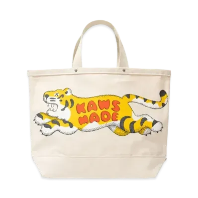 HUMAN MADE x KAWS Made Tote Bag Large #1 "White"