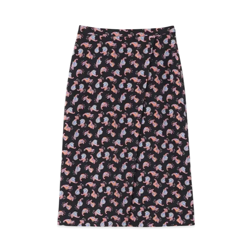 Paul Smith Women's Mini Burle Paisley Skirt "Black"
