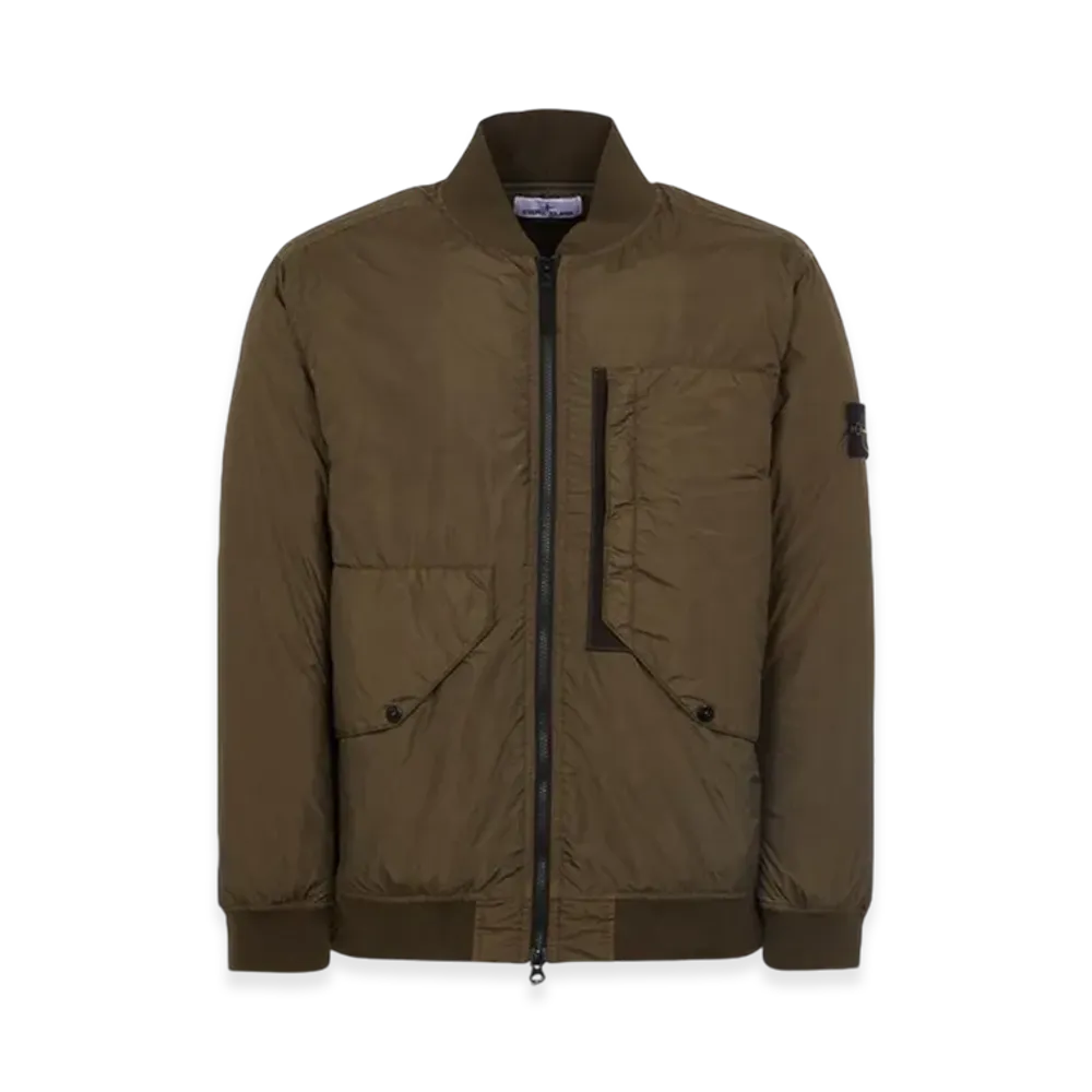 Stone Island 40923 Garment Dyed Crinkle Reps Recycled Nylon with Primaloft-TC Bomber Jacket - 23FW "Olive Green"