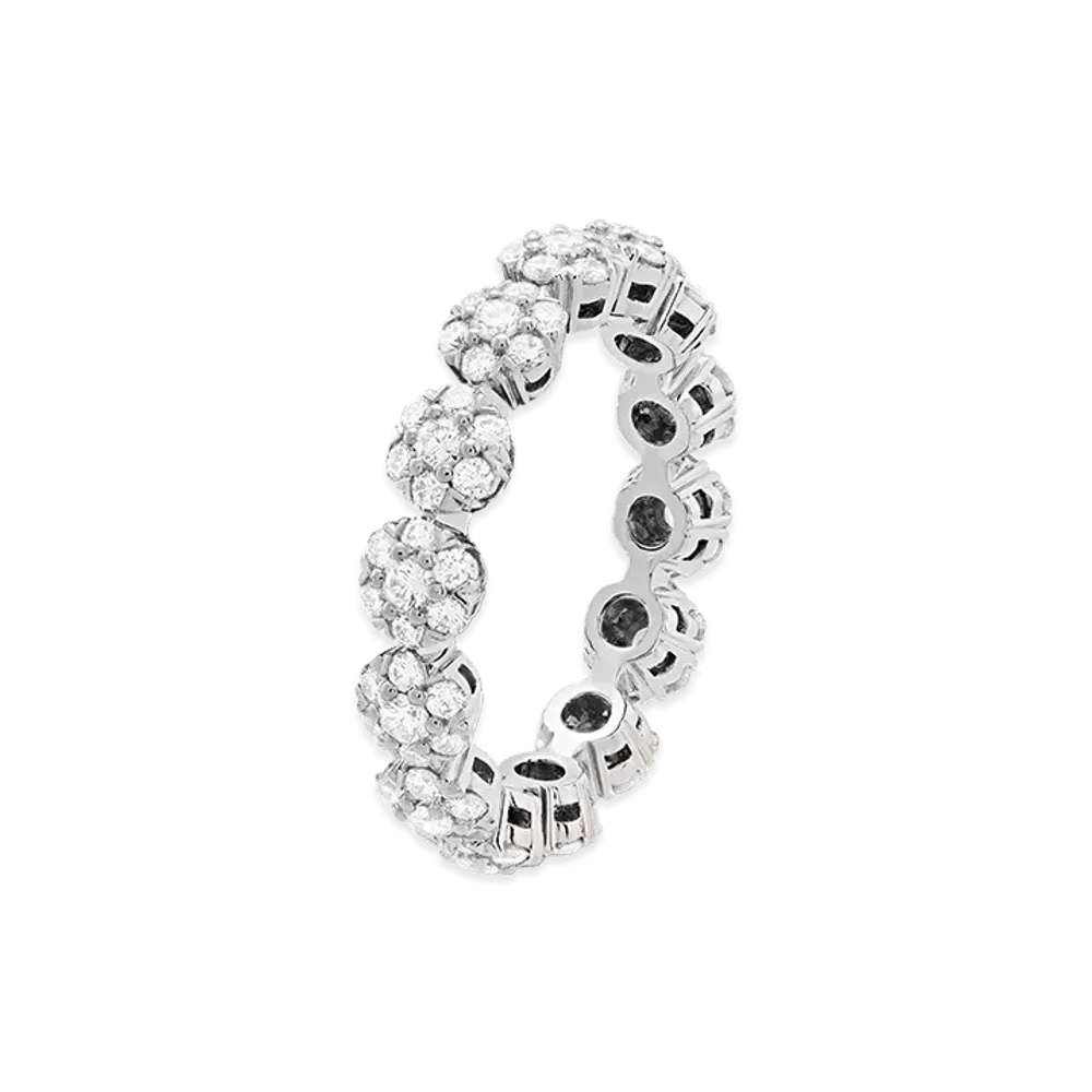 Van Cleef & Arpels Fleurette ring "Platinum/Diamond"