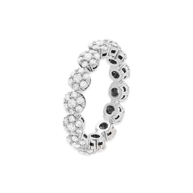 Van Cleef & Arpels Fleurette ring "Platinum/Diamond"