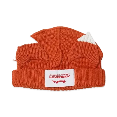 Charles Jeffrey Loverboy CHUNKY EARS BEANIE "ORANGE"