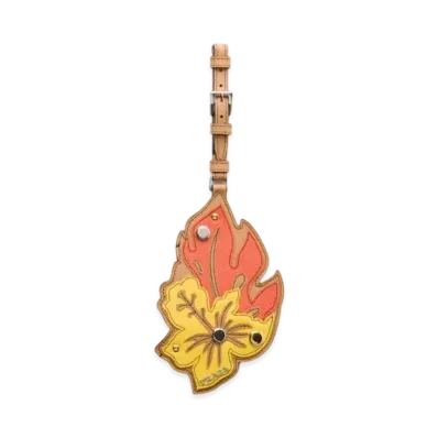 PRADA Saffiano Leather Name Tag "Natural"