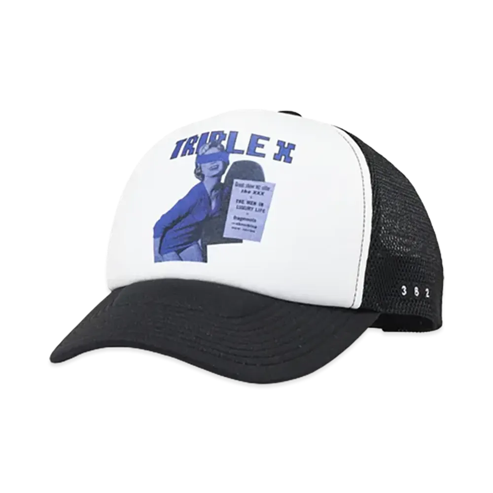 GOD SELECTION XXX TRIPLEX Block Letter Logo Mesh Cap GX-S26-HT-02 "White"