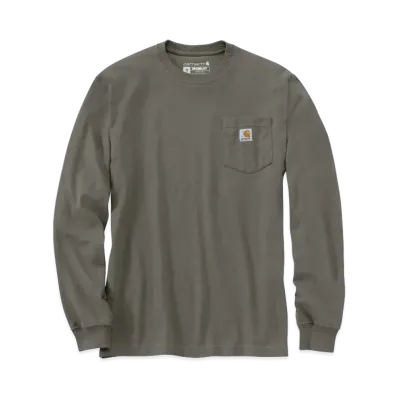 Carhartt Loose Fit Heavyweight Long-Sleeve Pocket T-Shirt "Dusty Olive"