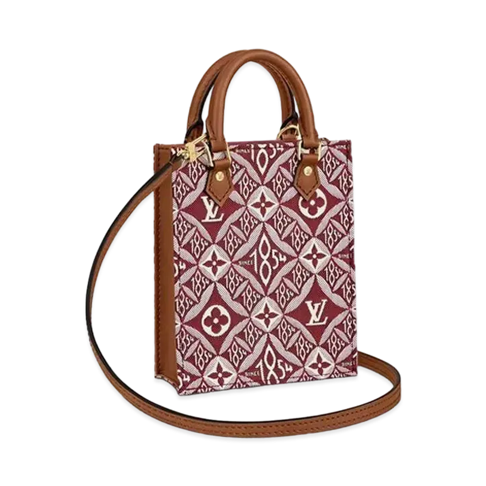 Louis Vuitton Monogram Jacquard Since 1854 Petit Sac Plat "Bordeaux"
