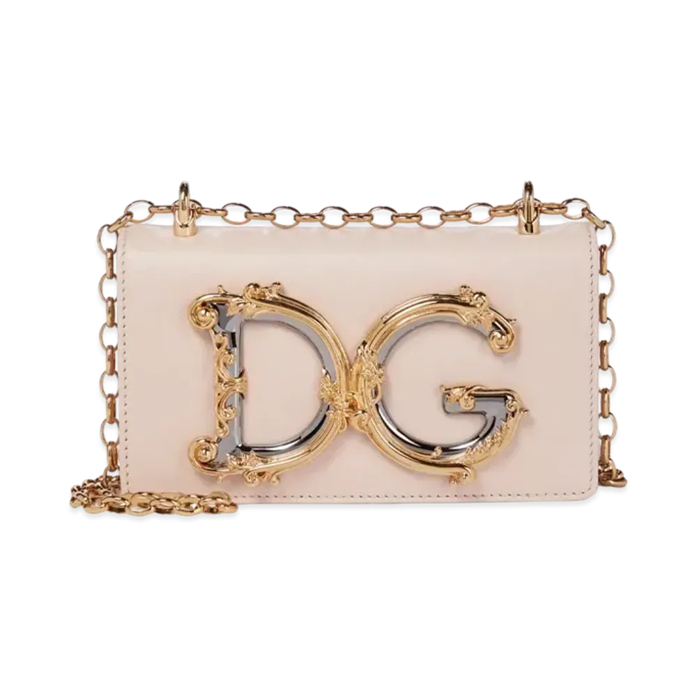 Dolce&Gabbana DG Girls Phone Bag Calfskin "Pale Pink"