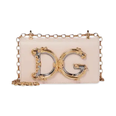 Dolce&Gabbana DG Girls Phone Bag Calfskin "Pale Pink"