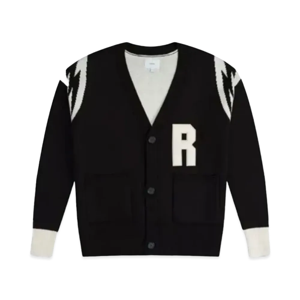 RHUDE Knit Lightning Cardigan "Black"