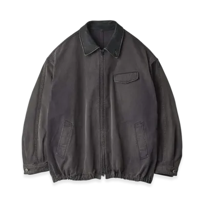 ssstein Sulfur Dyed Whip Cord Vintage Zip Jacket "Black"