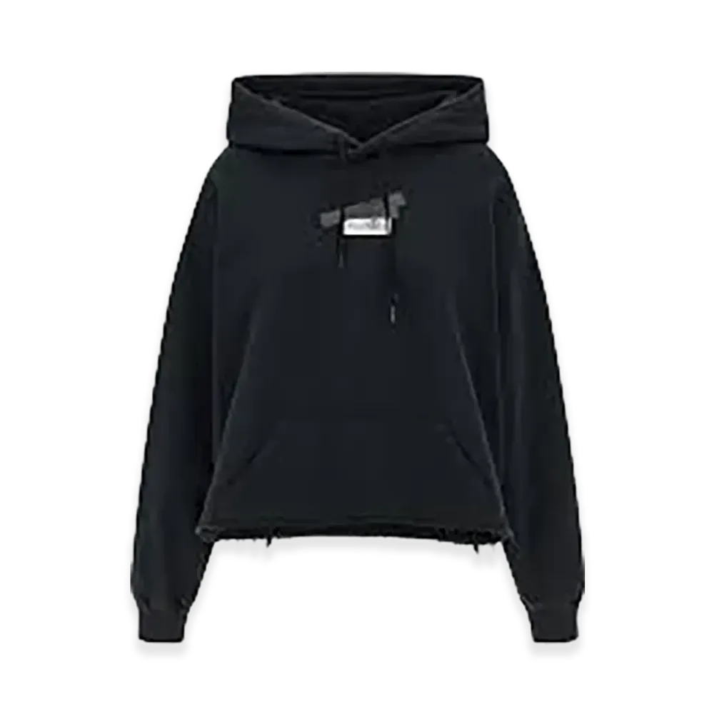 MM6 Maison Margiela Women's Taped Label Hoodie "Washedblack"