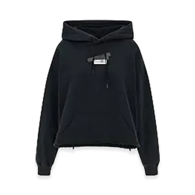 MM6 Maison Margiela Women's Taped Label Hoodie "Washedblack"
