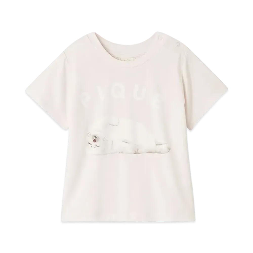 GELATO PIQUE Baby Cool Sensation To The Touch Seal One-Point T-Shirt "Pink"