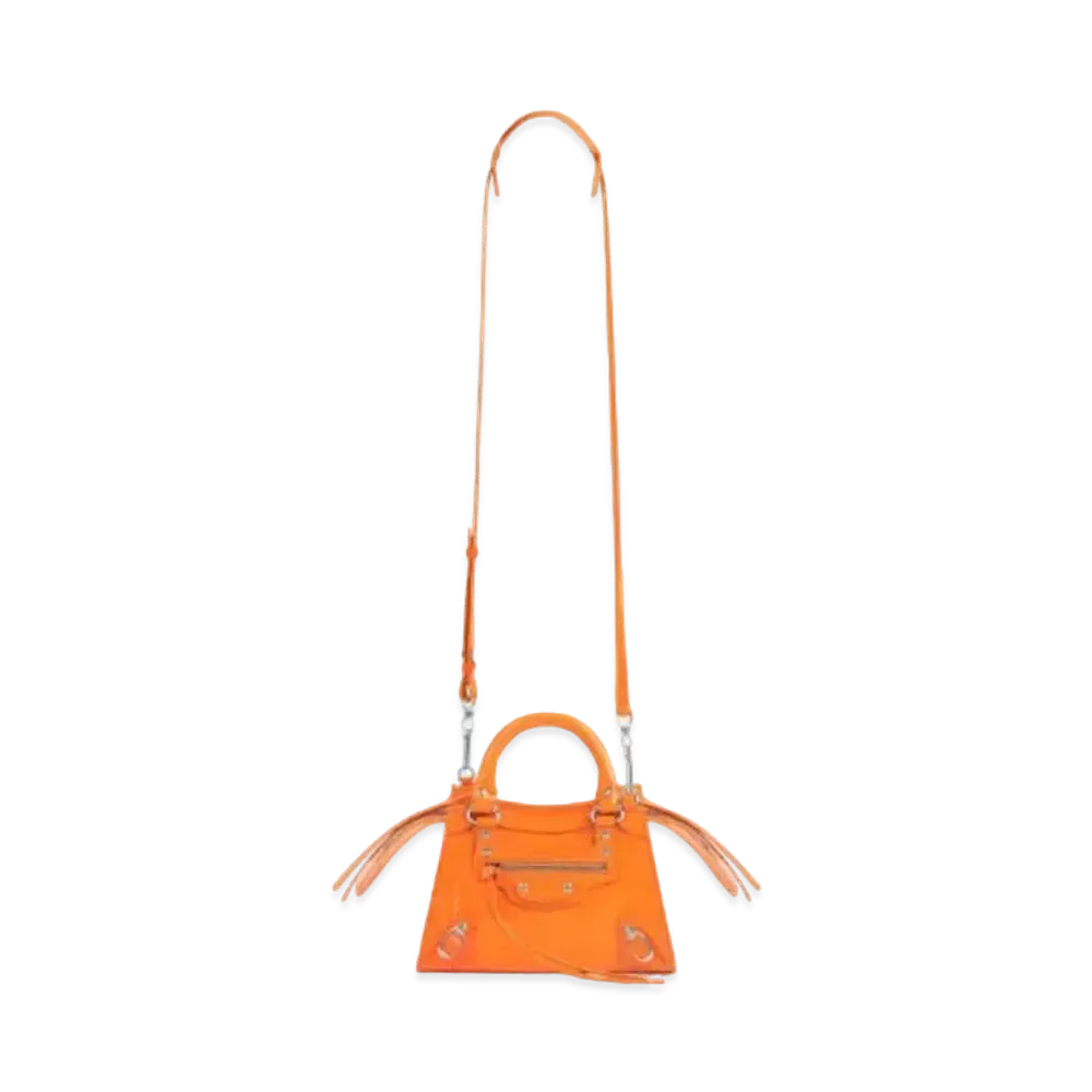 BALENCIAGA Women's Neo Classic Mini Top Handle Bag "Orange"