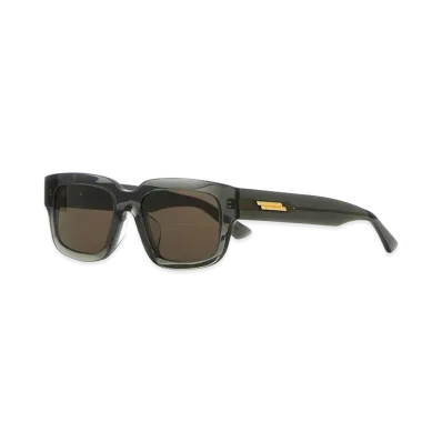 Bottega Veneta Women's Acetate Ultrathin Sunglasses "Dark Green"