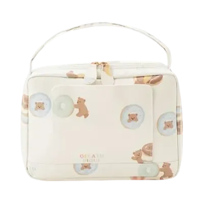 GELATO PIQUE Donut Bear Pattern Diaper Pouch "Cream"