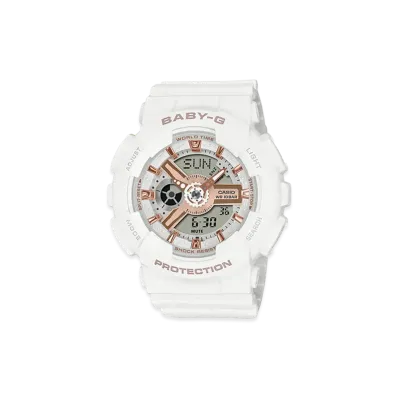Casio G-Shock BA-110 Analog-Digi L Watch "White/Comb"