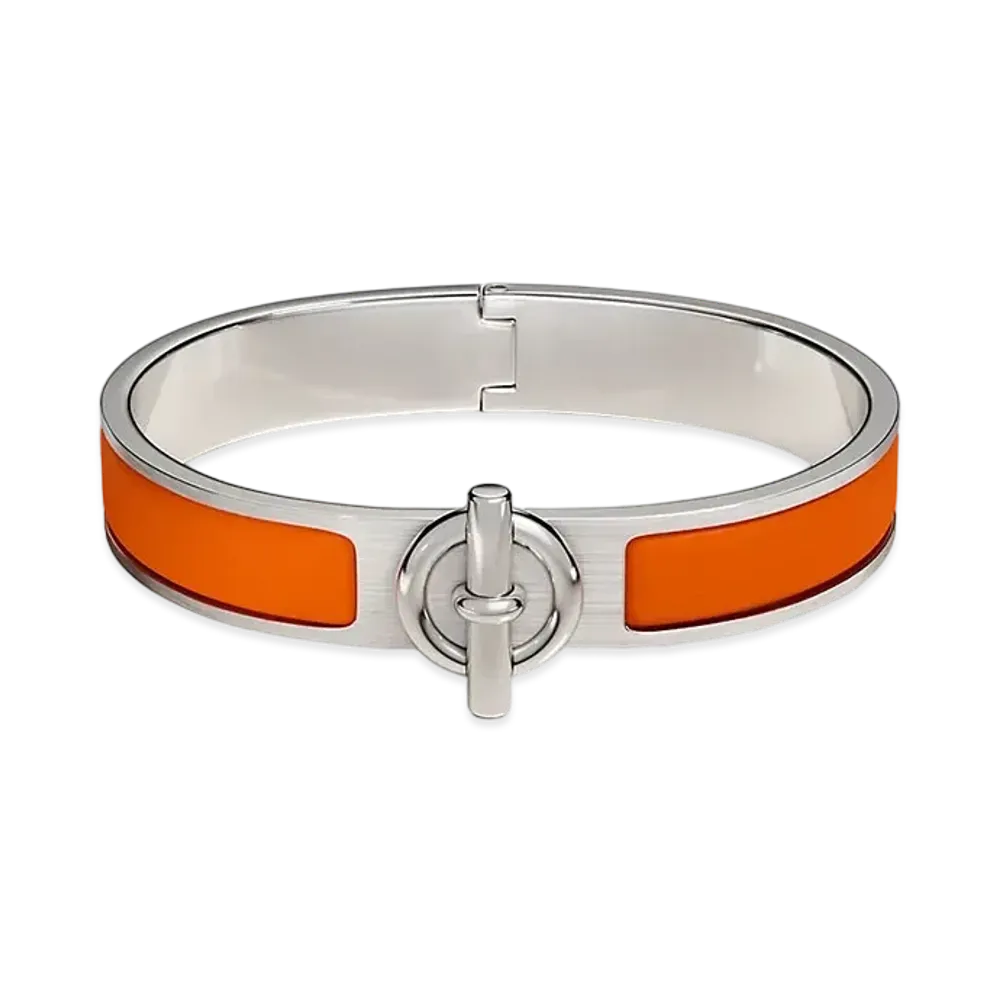 Hermes Clic Glenan Bracelet "Orange Mat/Palladium"