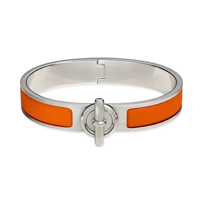 Hermes Clic Glenan Bracelet "Orange Mat/Palladium"