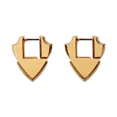 Burberry Small Shield Earrings "Gold"