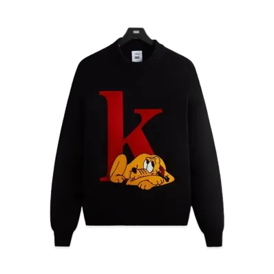 Kith x Disney Mickey & Friends Pluto K Crewneck Sweater "Black"