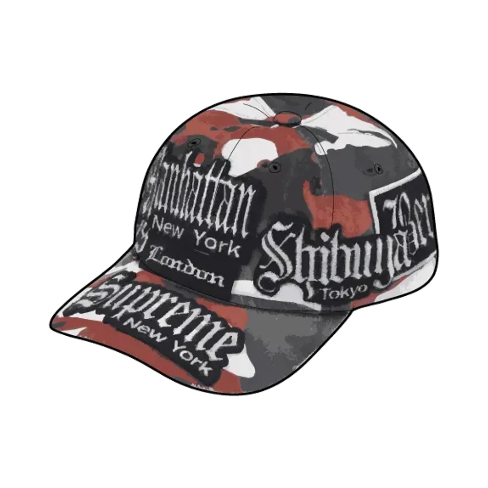 Supreme City Patches 6-Panel "Red Camo"