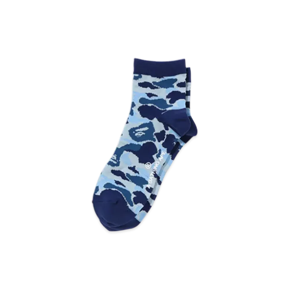 A BATHING APE ABC Camo Ankle Jacquard Socks "Blue"