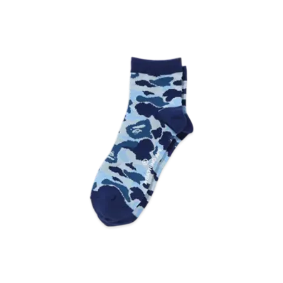 A BATHING APE ABC Camo Ankle Jacquard Socks "Blue"