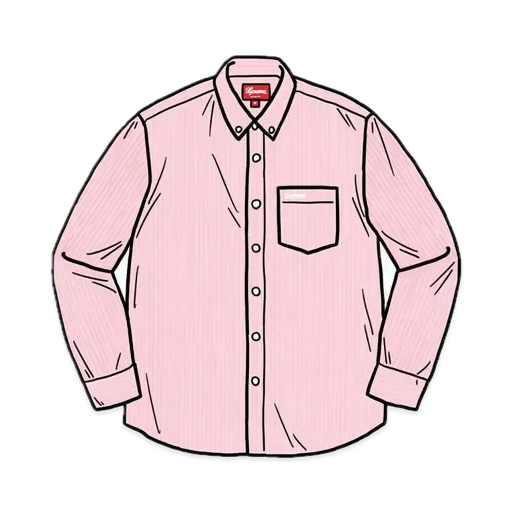 Supreme Stripe Oxford Shirt "Red"