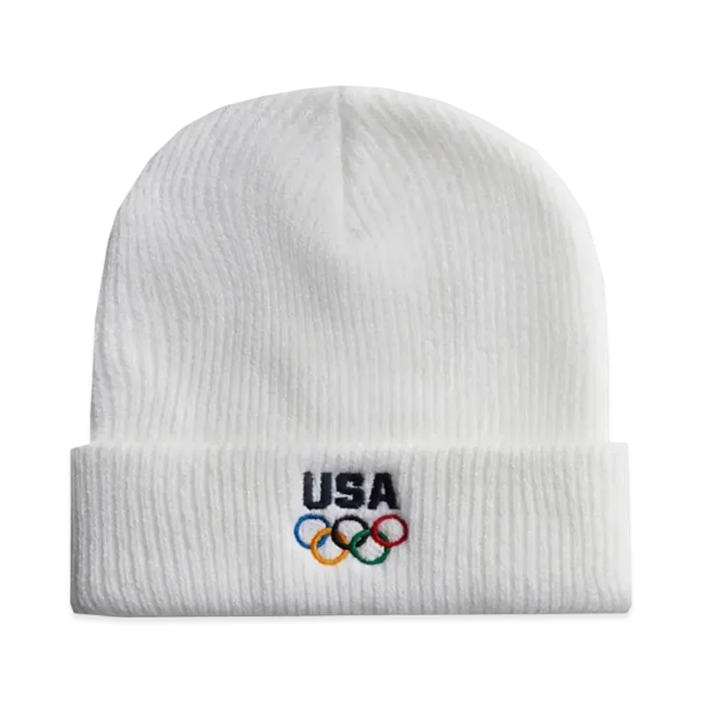 Kith x Team USA Knit Beanie "White"