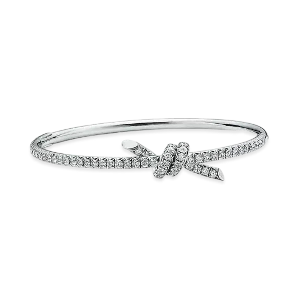 Tiffany & Co. Bangle with Diamonds "White Gold"