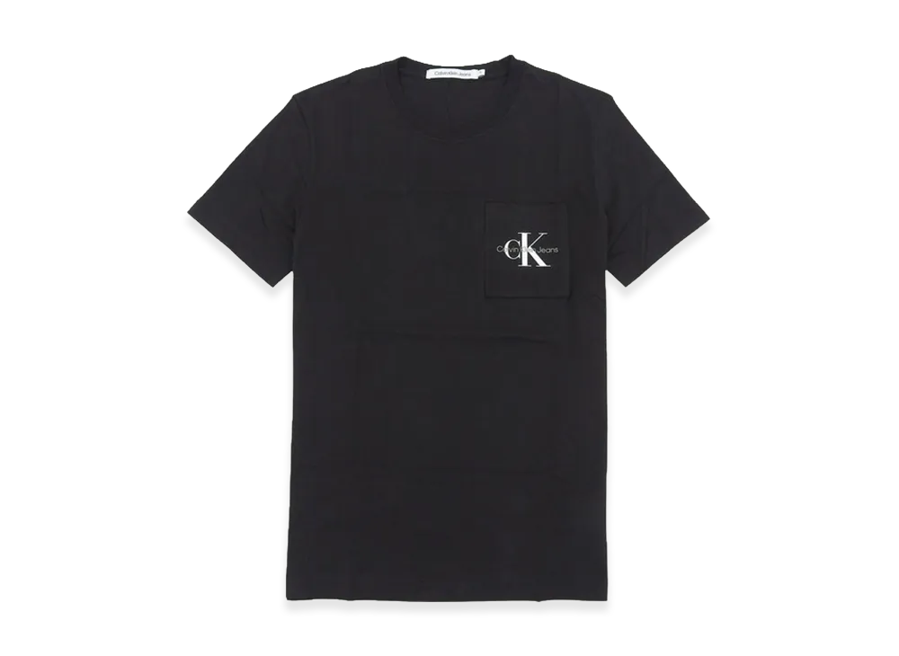 Calvin Klein Jeans Core Monogram Logo Pocket Crew Neck T-Shirt "Black"