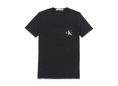Calvin Klein Jeans Core Monogram Logo Pocket Crew Neck T-Shirt "Black"