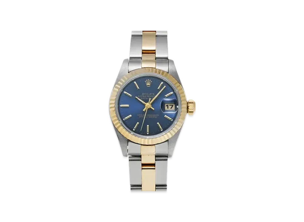 ROLEX Lady-Datejust "Blue/Stainless Steel/Yellow Gold"