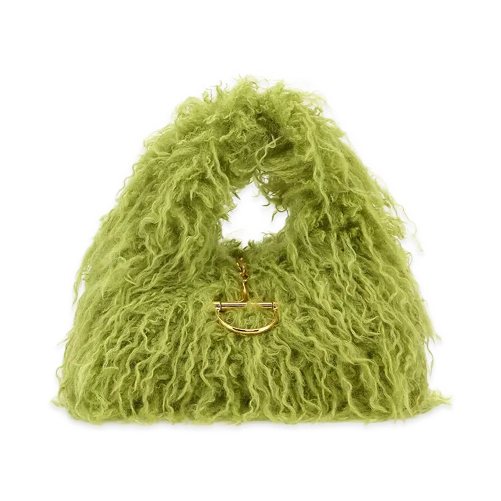GUCCI Women's Eco Fur Handbag "Green"