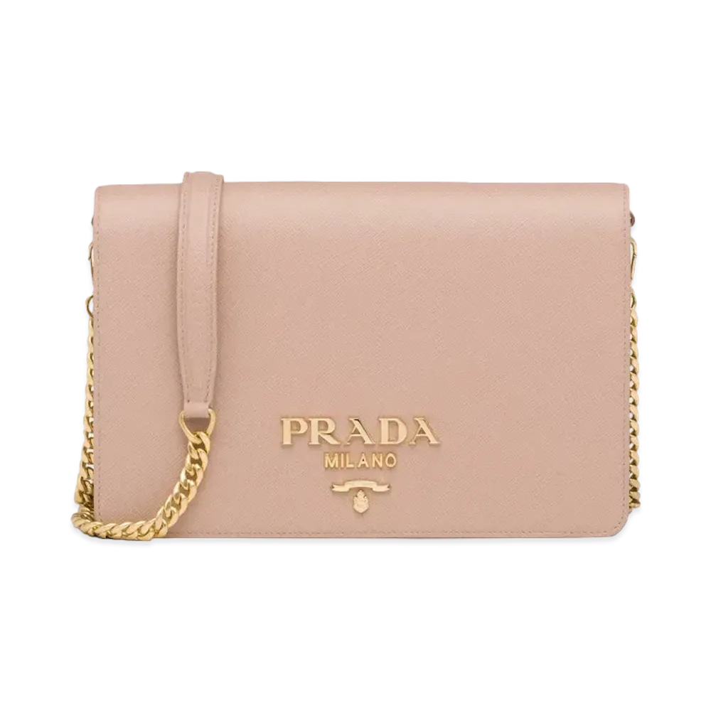 PRADA Saffiano Leather Mini Bag "Pink Beige"
