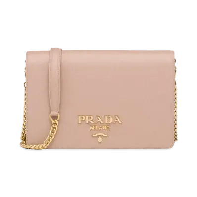 PRADA Saffiano Leather Mini Bag "Pink Beige"