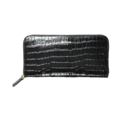 WACKO MARIA Speak Easy / Emboss Leather Round Zip Long Wallet "Crocodile"