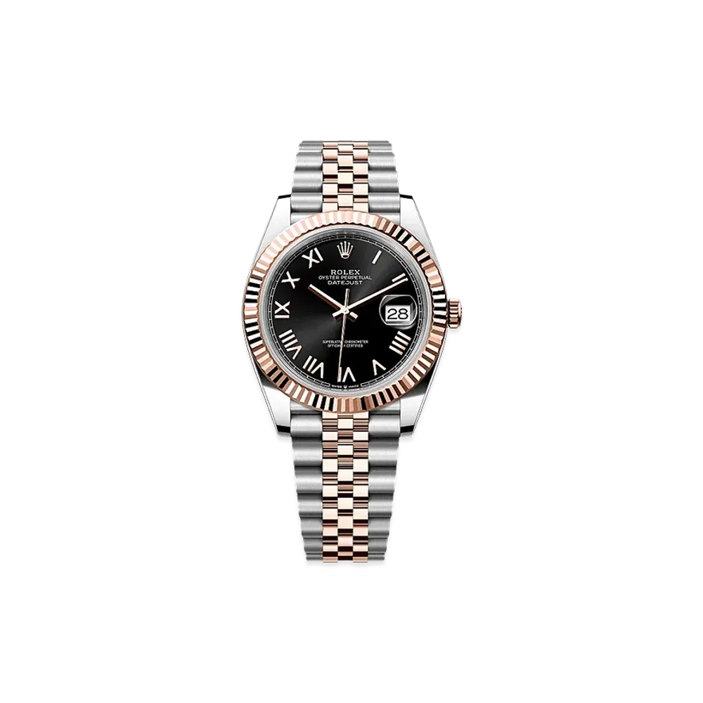 ROLEX Datejust 41 Oystersteel & Everose Gold "Bright Black"