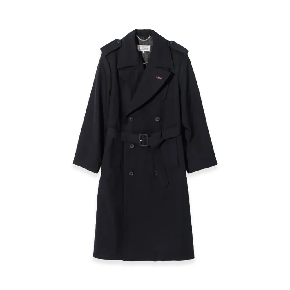 Maison Margiela Belted Trench Coat "Dark Navy"