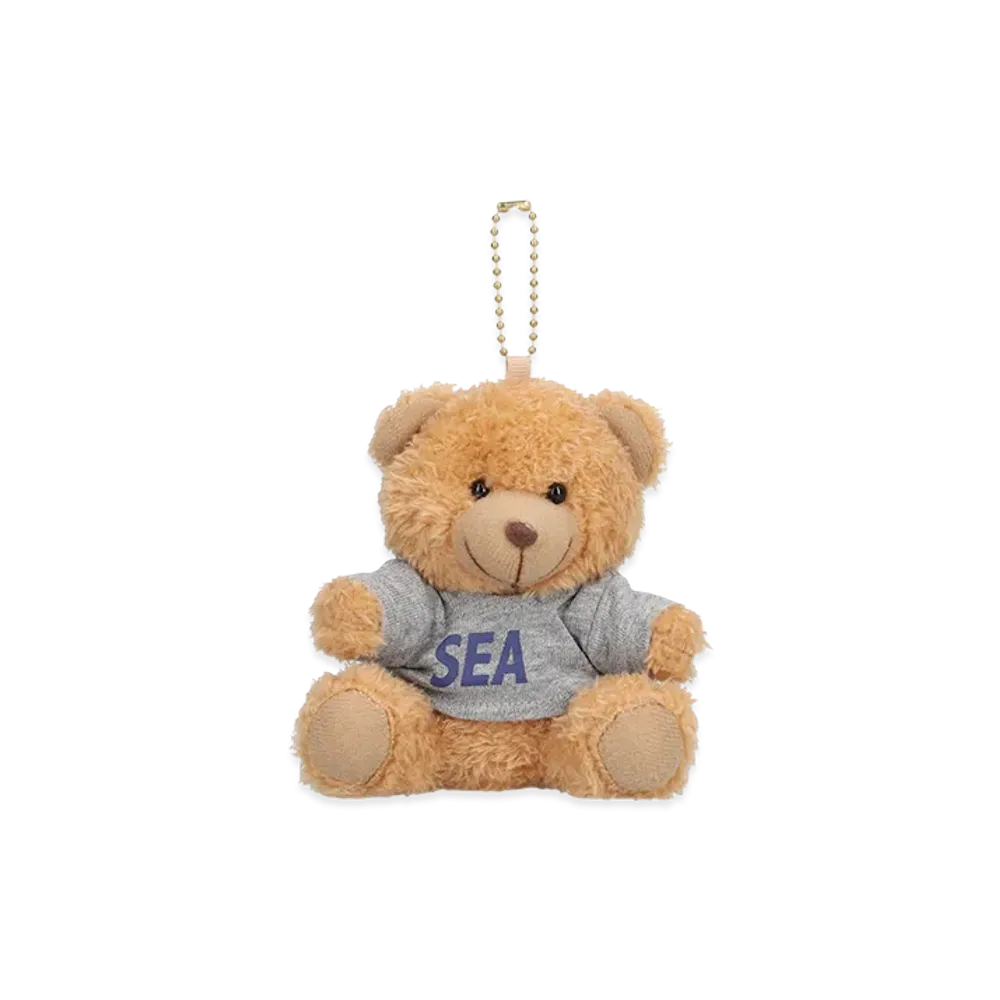 WIND AND SEA Teddy Bear Key Ring "Gray"