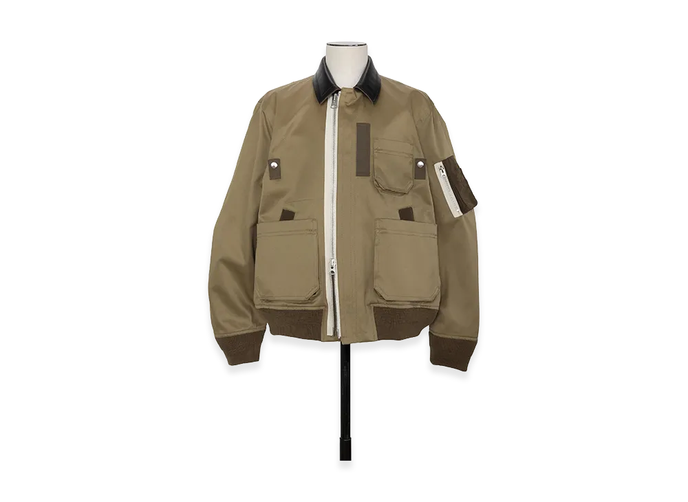 sacai Cotton Chino Blouson "Dark Beige"