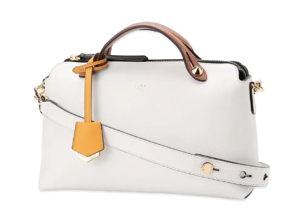FENDI By The Way Midyam Leather Boston Bag "TruFFle"