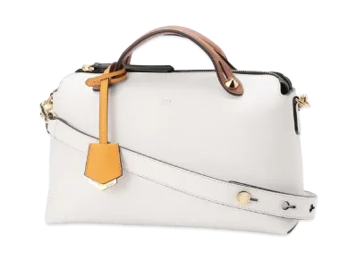 FENDI By The Way Midyam Leather Boston Bag "TruFFle"