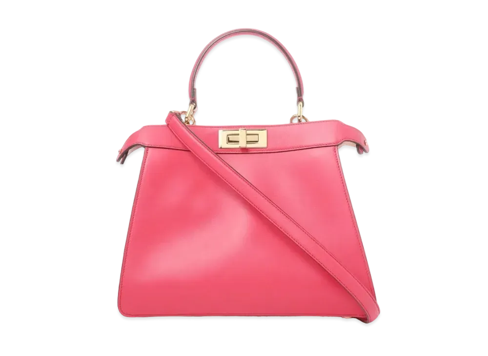 FENDI Peekaboo ISeeU Shoulder Bag "Raspberry"