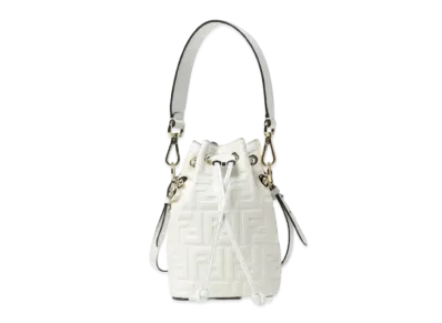 FENDI Mini Mon Tresor Bucket Bag 2Way "White"