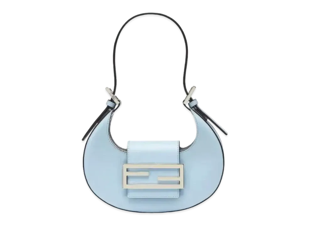 FENDI Cookie Leather Mini Bag "Light Blue"
