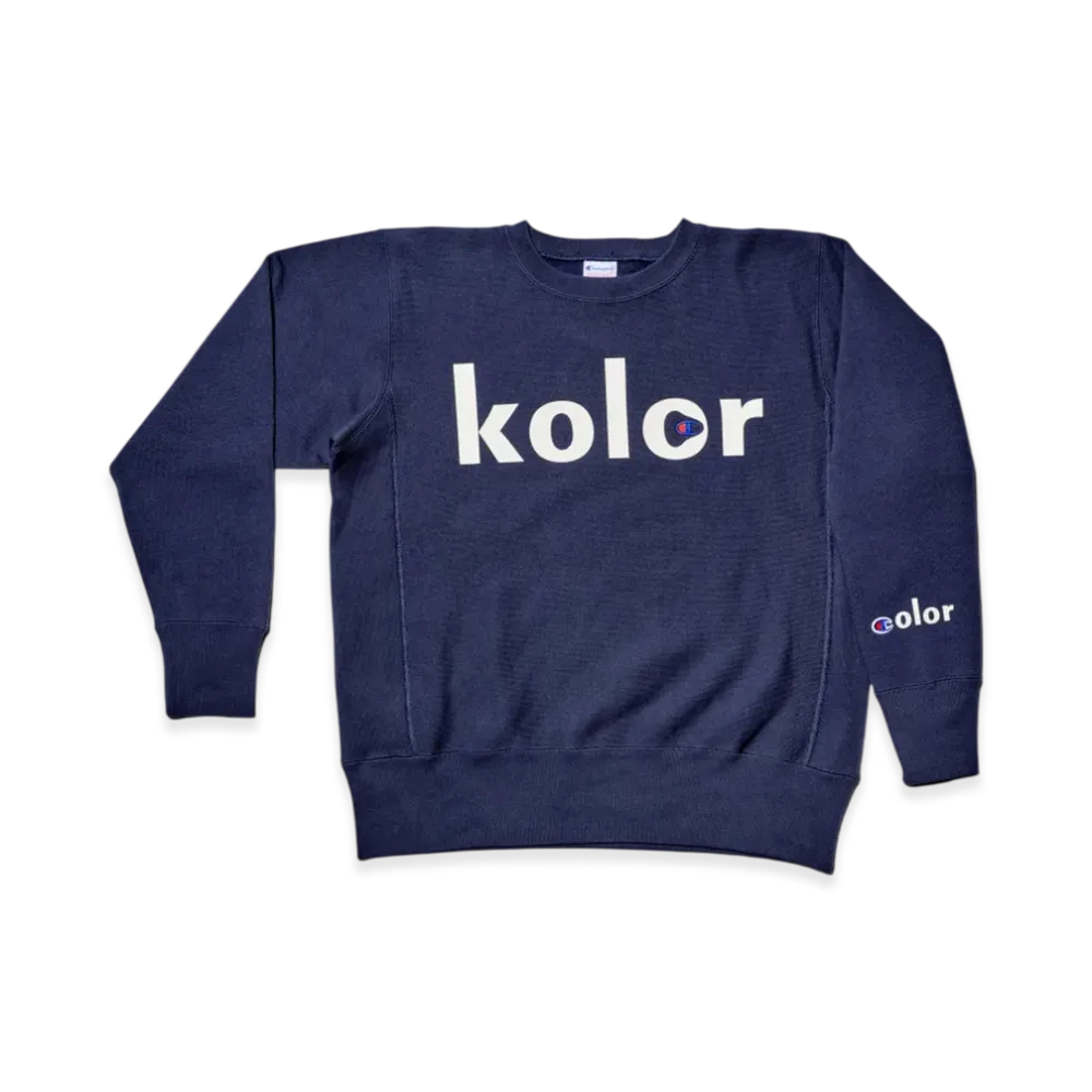 Champion x kolor Reverse Weave Crewneck Sweatshirt "Navy"