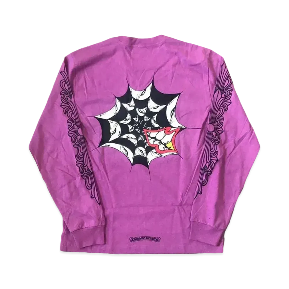 Chrome Hearts Matty Boy Spider Web L/S T-Shirt "Purple"